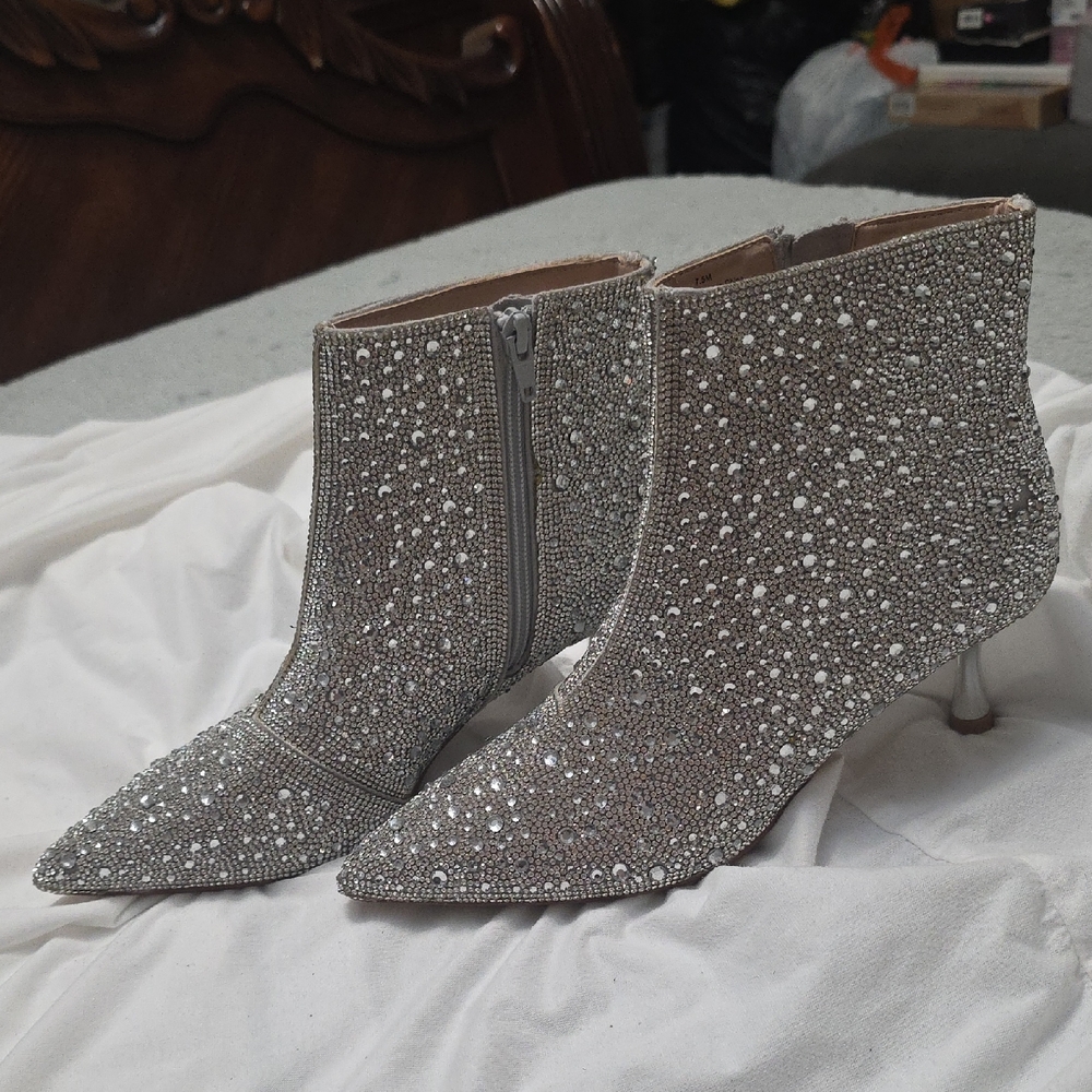 Abound Sparkling Silver Heeled Boots